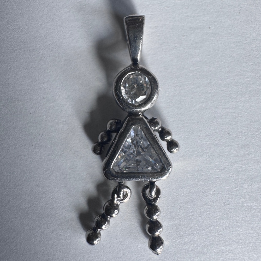 Vintage Sterling 925 CZ birthstone charm